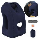 2PK Inflatable Travel Neck Pillow (Blue)