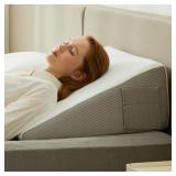 Bedluxe 10' Wedge Pillow for Reflux, Gray