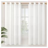 YoungsTex Linen Sheer Curtains 63' (2)