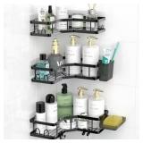 TINANA Corner Shower Caddy, 3-pack, Black
