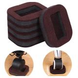 Felt Furniture Coasters 16 Pcs, Brown 2.1x1.3'