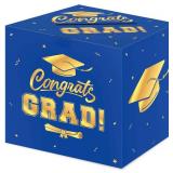 Graduation Decorations 2026 Card Box, Blue Gold