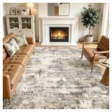 5x7 Area Rug: Living Room Abstract, Washable