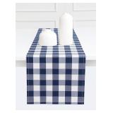 PurpleEssences Plaid Table Runner 14x72