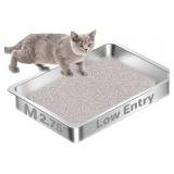 Stainless Steel Cat Litter Box, Easy Access