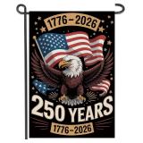 1776-2026 Anniversary Garden Flag 12x18