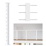 $126 Muzata Cable Railing Post 36' White PS02 WH4S