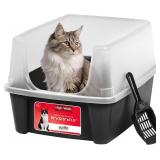IRIS Large Open-Top Cat Litter Box with Scoop