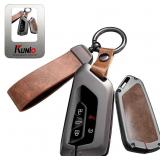 VW Leather Key Fob Cover for VW ID.3/4 Brown