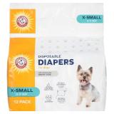 10Ct Arm & Hammer Pets Disposable Diapers XS