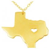 Meiligo 18K Texas Map Pendant Necklace