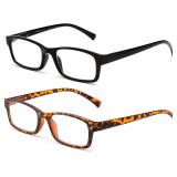 +1.00 Clear Lens Slim Rectangular Glasses