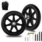 2Pcs 6' Wheelchair Wheel Replacement, PU/Tires
