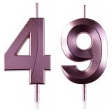 49th/94th Birthday Candle Topper, Rose Gold 3D