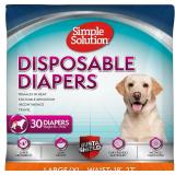 Simple Solution Dog Diapers 18-27' Waist, 30ct
