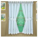 Today's Curtain Verona Panels, 72' White/Blue