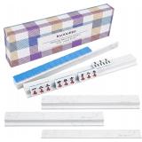 4-Piece White Anti-Slip Marble Mahjong Racks