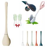 Silicone Toilet Brush Set with Holder (1-C)