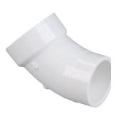 2pk-3 in. PVC DWV 45  Elbow: Spigot to Hub