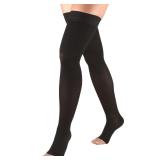 Truform 20-30 mmHg Stockings, Black, Small