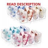 Kids Shoe Organizer: Clear Rack (4 Pack)