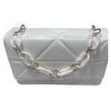 Geometric Shoulder Bag with Chain Strap