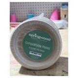 Springwood 150 pack 6 inch compostable plates