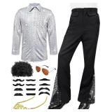 Mepase 70s Disco Costume for Boys Bell Bottoms