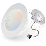 1 Pack 6-Inch LED Recessed Light, 5CCT, 12W