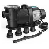 $189 In/Above Ground Pool Pump, 1HP 5400 GPH