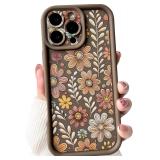 Lovmooful iPhone 16 Pro Max Case   Floral Brown