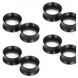 10G-50mm Thin Black Silicone Ear Gauges