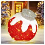 BRIGHTDECK LED Christmas Ornament, 80 LEDs