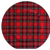Round 13' Charger Plate - Classic Red Plaid
