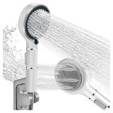 White 6-Spray Shower Head with Filters
