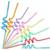 8Pcs Reusable Crazy Silly Straws for Party