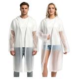 2PCS Rain Ponchos for Adults Reusable Coat