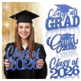 Graduation Photo Booth Props Set (Blue)