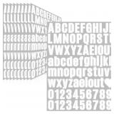 910 Pcs Alphabet Vinyl Stickers 1' White