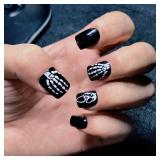 OCOUYVD Halloween Skull Press-on Nails