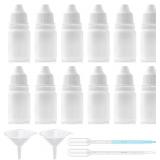 12PCS 3ML White Dropper Bottles