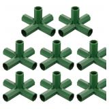 uxcell 8Pcs 16mm Greenhouse Connector (Green)