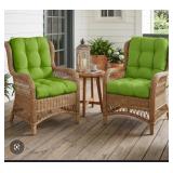 EAGLE PEAK Tufted Chair Cushion, 42x21, Aqua