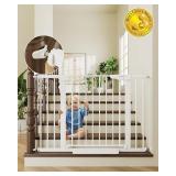 Cumbor 29.7-46' Baby Gate for Stairs, White