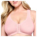 34G/H Glamorise Front-Closure Cotton T-Back 1908