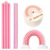 Hemp Rope Fondant Mold Happy Birthday Silicone