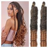 French Curly Braiding Hair, 2 Packs, 24'