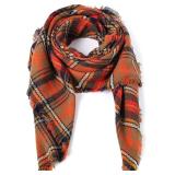 Plaid Blanket Scarf, Tartan Wrap Shawl