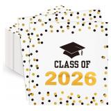 Gold Foil Class of 2026 Graduation Napkins