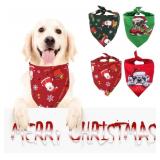 Lukovee Christmas Dog Bandana Hat Set